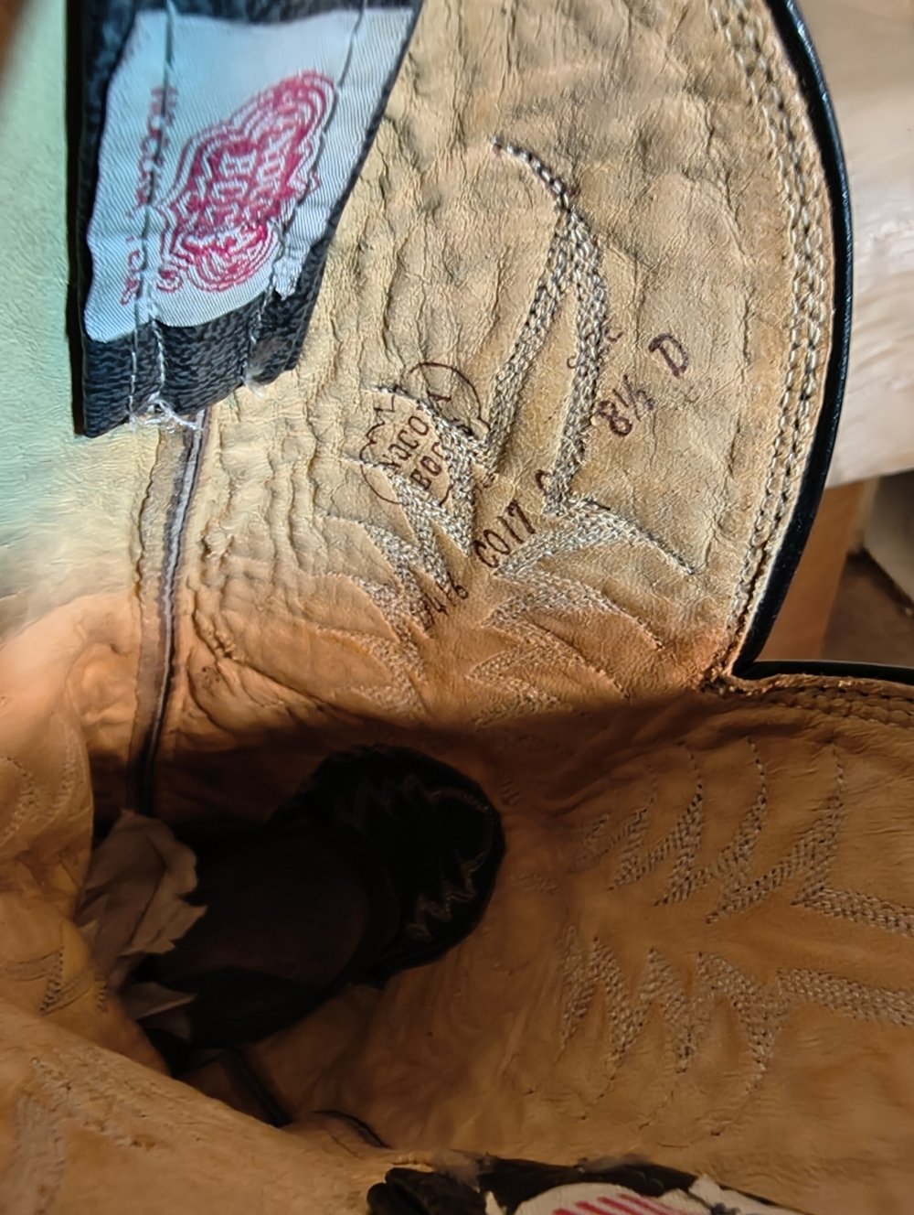 Men's Nocona Western Leather Cowboy Boots 8.5D Gray, Excellent Vintage Condition - Picture 9 of 10